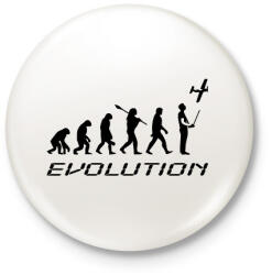 printfashion RC-Evolúció fekete - Kitűző, hűtőmágnes - Fehér (5801665)