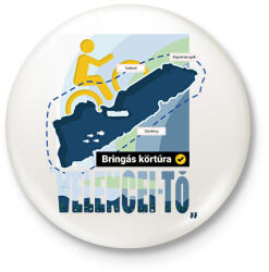 printfashion Velencei-tó körbetekerés pipa - Kitűző, hűtőmágnes - Fehér (7665699)