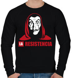 printfashion La casa de papel - resistencia - Férfi pulóver - Fekete (5557827)