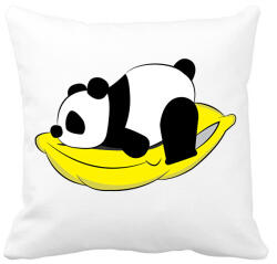 printfashion Panda pihen - Párnahuzat, Díszpárnahuzat - Fehér (12056089)