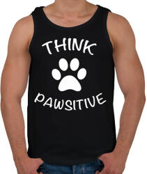 printfashion Think pawsitive - Férfi atléta - Fekete (2236323)