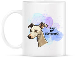 printfashion I love my greyhound - Bögre - Fehér (14243818)