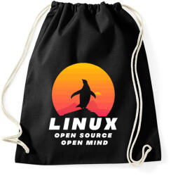 printfashion Linux - open source - Sportzsák, Tornazsák - Fekete (3529920)