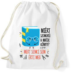 printfashion Szomorú matek könyv - Sportzsák, Tornazsák - Fehér (15615415)