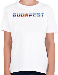 printfashion Budapest sima - Gyerek póló - Fehér (12348521)
