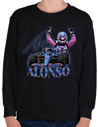 printfashion Alonso F1 - Gyerek pulóver - Fekete (11969344)