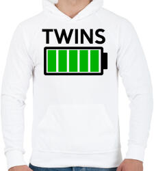 printfashion TWINS - Férfi kapucnis pulóver - Fehér (286168)