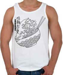 printfashion Ramen hullám - Férfi atléta - Fehér (13362386)