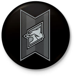 printfashion Fox Stripes - Kitűző, hűtőmágnes - Fekete (3094445)