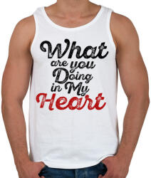 printfashion Mit csinálsz a szívemmel? - Férfi atléta - Fehér (115344)