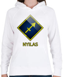 printfashion Nyilas - Női kapucnis pulóver - Fehér (5350431)