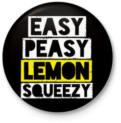 printfashion Easy peaasy - Kitűző, hűtőmágnes - Fekete (3101451)