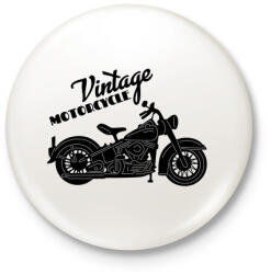 printfashion Motorcycle - Kitűző, hűtőmágnes - Fehér (4236434)
