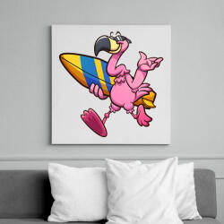 printfashion flamingo - Vászonkép - Fehér (16159613)