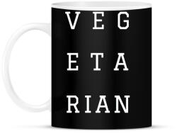 printfashion Vegetarian - Bögre - Fekete (793681)