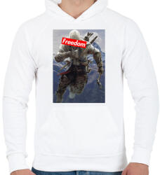 printfashion Assassin's Creed - Férfi kapucnis pulóver - Fehér (1912420)