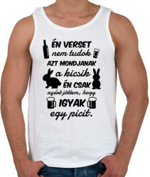 printfashion Én verset nem tudok - Férfi atléta - Fehér (15753025)