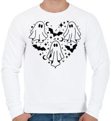 printfashion Szellem szív - Férfi pulóver - Fehér (14678685)