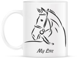 printfashion My life - Lovas minta2 - Bögre - Fehér (6326937)