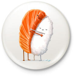 printfashion Sushi lover - Kitűző, hűtőmágnes - Fehér (3090390)