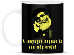 printfashion A lenyugvó napnak is van még ereje - Bögre - Fekete (1452985)