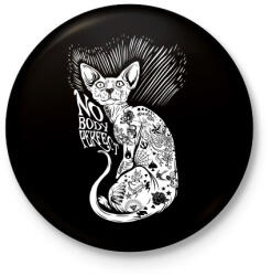 printfashion Senki nem tökéletes - Kitűző, hűtőmágnes - Fekete (3091306)