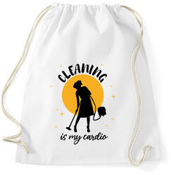 printfashion Cleaning is my cardio - Sportzsák, Tornazsák - Fehér (9283850)