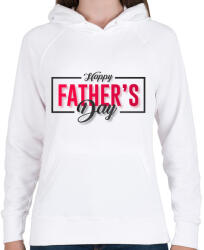 printfashion Apák napja - Női kapucnis pulóver - Fehér (2593898)