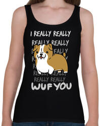 printfashion Angol bulldog - Női atléta - Fekete (1489075)