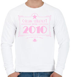 printfashion csillag-2010-pink - Férfi pulóver - Fehér (556362)