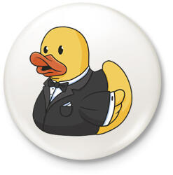 printfashion Gumikacsa vőlegény - Kitűző, hűtőmágnes - Fehér (13275319)