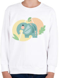 printfashion Baby Elefánt - Gyerek pulóver - Fehér (5444096)