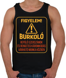 printfashion Figyelem! - Burkoló - Férfi atléta - Fekete (14699922)