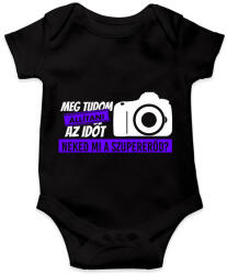 printfashion Meg tudom állítani az időt - Baba Body - Fekete (2693130)