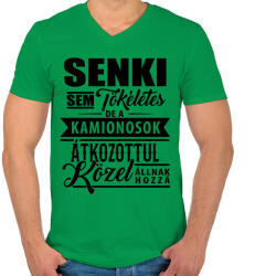 printfashion Tökéletes kamionos - Férfi V-nyakú póló - Zöld (1006503)