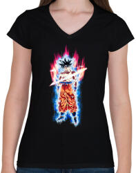 printfashion dragon ball - Női V-nyakú póló - Fekete (4623640)