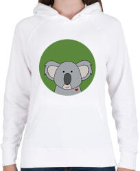 printfashion Koala - Női kapucnis pulóver - Fehér (2228958)