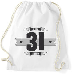 printfashion b-day-31-dark-lightgrey - Sportzsák, Tornazsák - Fehér (509926)