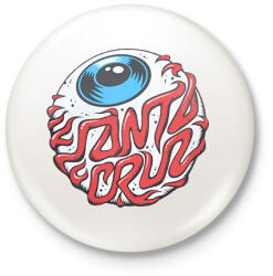 printfashion Santa Cruz - Kitűző, hűtőmágnes - Fehér (3087742)