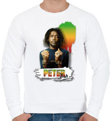 printfashion Peter Tosh - reggae - Férfi pulóver - Fehér (7661854)