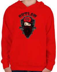 printfashion Törvényen kívüli - Gyerek kapucnis pulóver - Piros (191116)