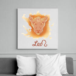 printfashion Leo zodiac - Vászonkép - Fehér (16222426)