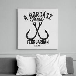 printfashion A horgász legendák - Vászonkép - Fehér (6636841)