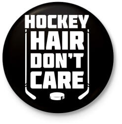 printfashion Hockey hair - Kitűző, hűtőmágnes - Fekete (15653935)