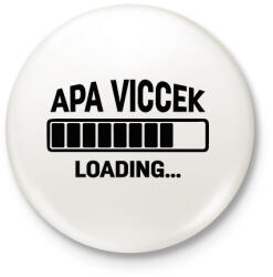 printfashion Apa viccek - loading. . . - Kitűző, hűtőmágnes - Fehér (13491717)