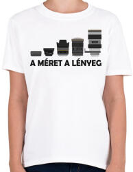 printfashion A méret a lényeg - Gyerek póló - Fehér (6143129)