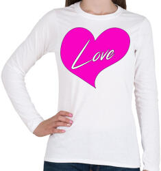 printfashion Love - Női hosszú ujjú póló - Fehér (11681065)