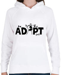 printfashion Adopt - Örökbefogadás - Női kapucnis pulóver - Fehér (13562676)