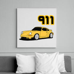 printfashion sport autó - Vászonkép - Fehér (6639694)