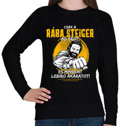 printfashion Csak a rába steiger ad erőt - Női pulóver - Fekete (7609177)